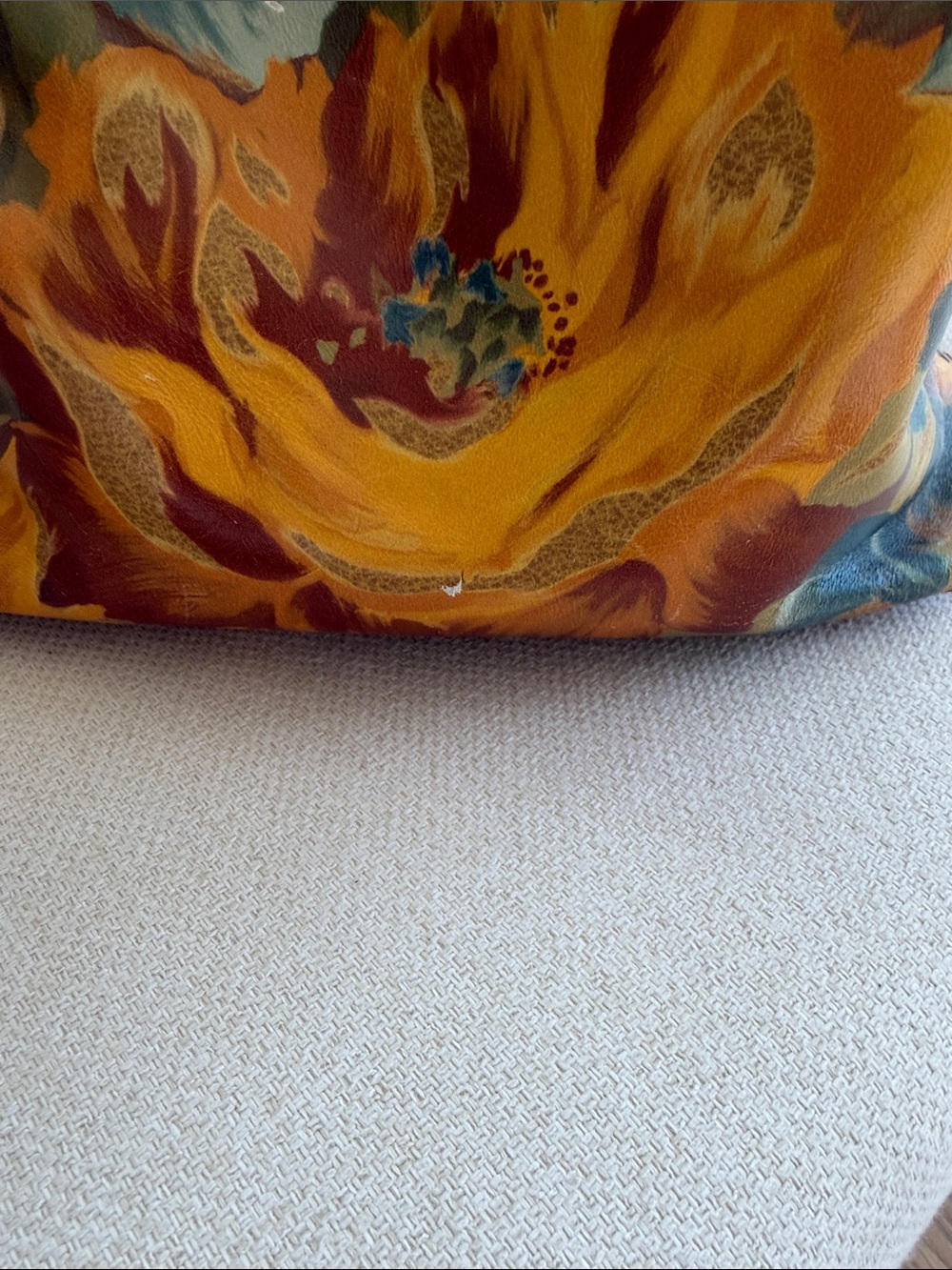 Patricia Nash Floral Canvas Shoulder Bag with Brown Leather Trim - Picture 4 of 7